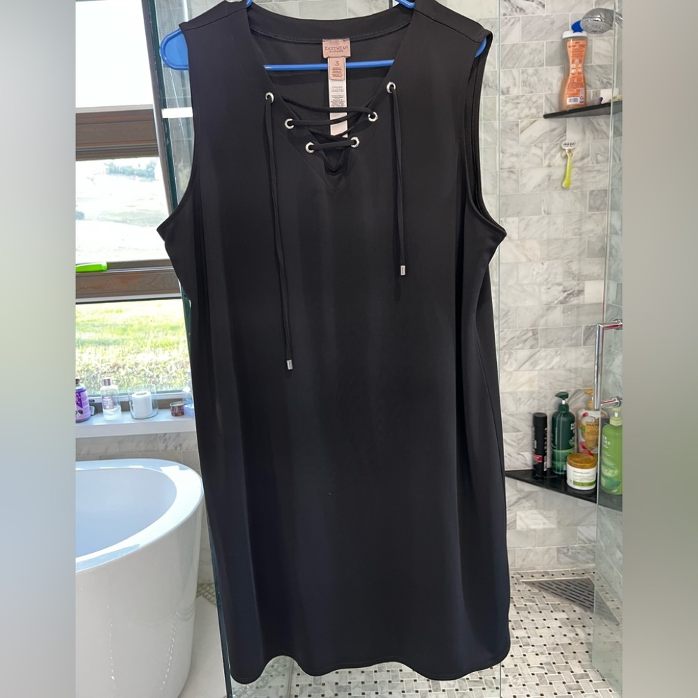 Chico's Black Lace-Up Dress